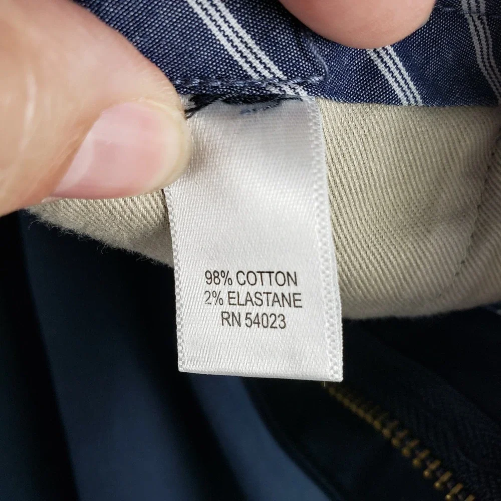 Banana Republic Men's 35x30 Vintage Straight Chino Pants Dark Blue Cotton Office